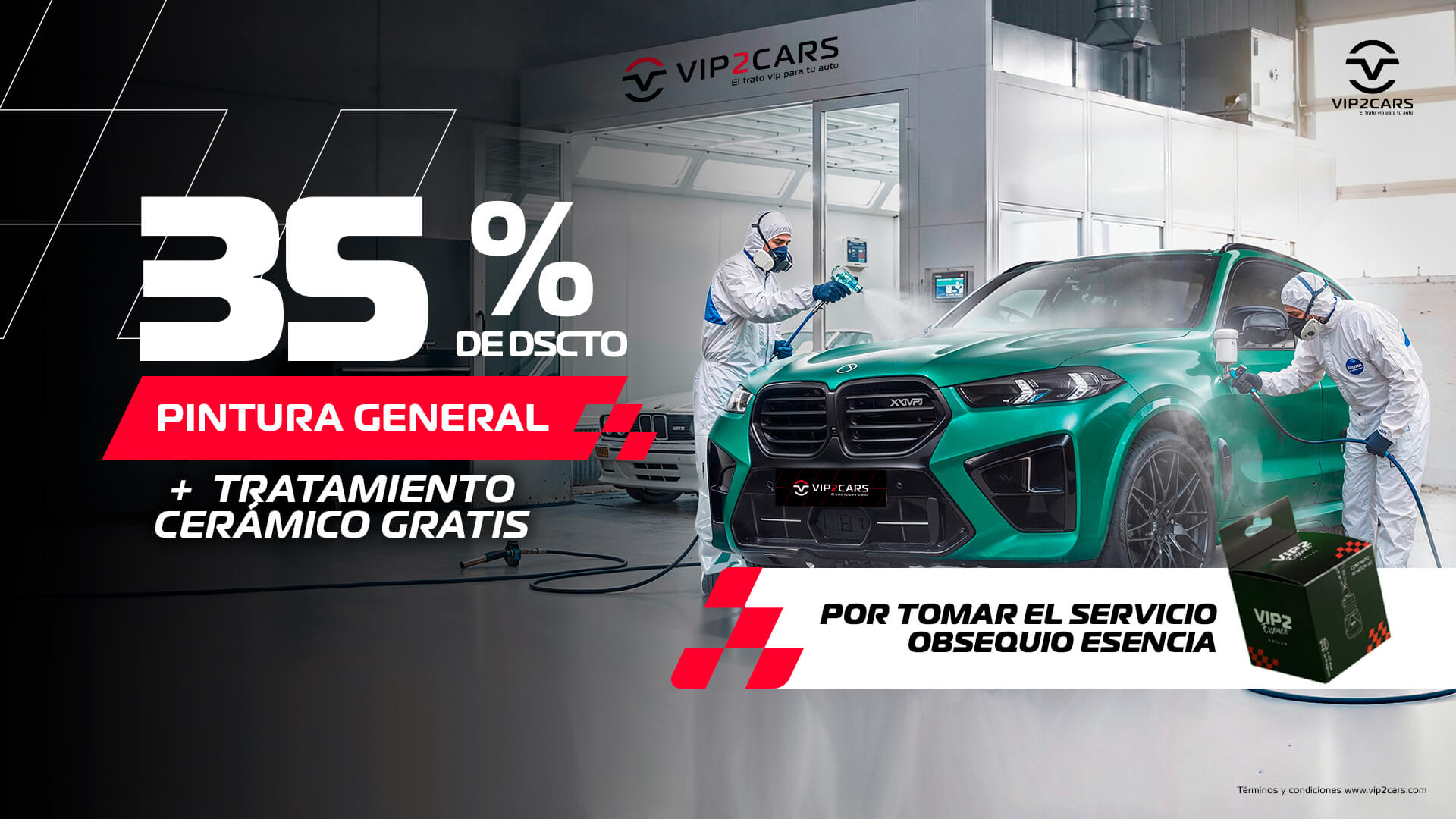 35% de dscto en pintura general + tratamiento cerámico gratis